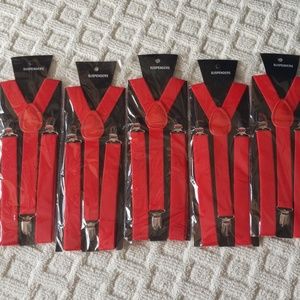 Boys red suspenders